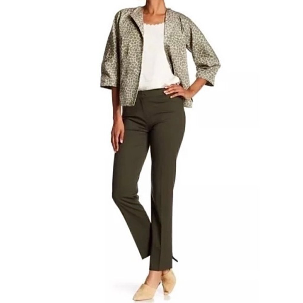 Lafayette 148 Olive Green Wool Menswear Trouser Dress Pants‎ 4